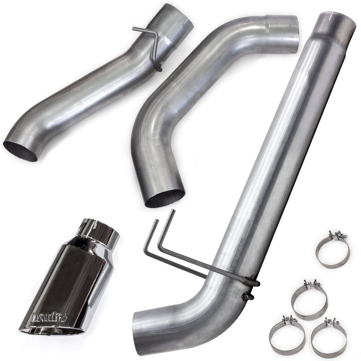 Monster Exhaust System for 19-24 RAM 2500/3500 6.7L Cummins Crew Cab Long Bed (SRW) Chrome-Plated Stainless Tip Banks Power-1
