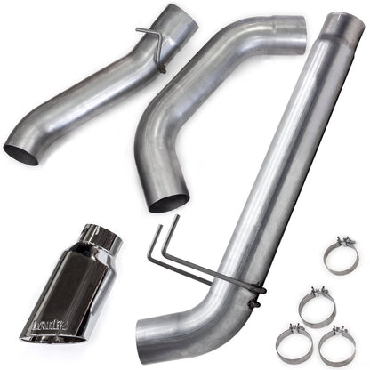 Monster Exhaust System for 19-24 RAM 2500/3500 6.7L Cummins Crew Cab Long Bed (SRW) Chrome-Plated Stainless Tip Banks Power-1