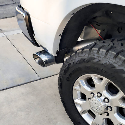 Monster Exhaust System for 19-24 RAM 2500/3500 6.7L Cummins Crew Cab Long Bed (SRW) Chrome-Plated Stainless Tip Banks Power-2