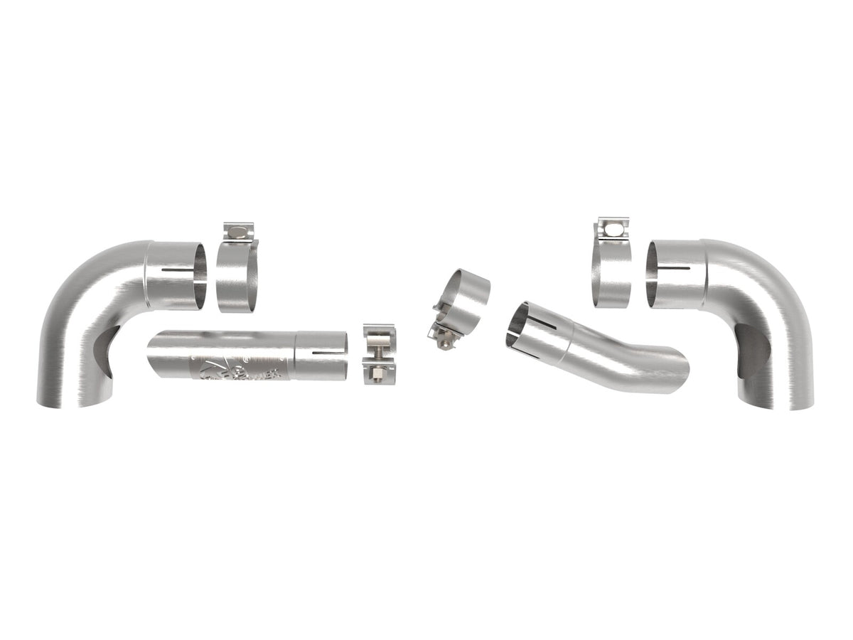 Mach Force-Xp 304 Stainless Steel OE Replacement Exhaust Tips Brushed Jeep Wrangler 392 21-26 V8-6.4L aFe Power-1