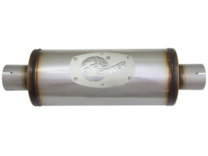 Mach Force-Xp 409 Stainless Steel Muffler 2-1/2 Inch ID Center/Center x 6 Inch Dia. x 14 Inch L - Round Body aFe Power-3
