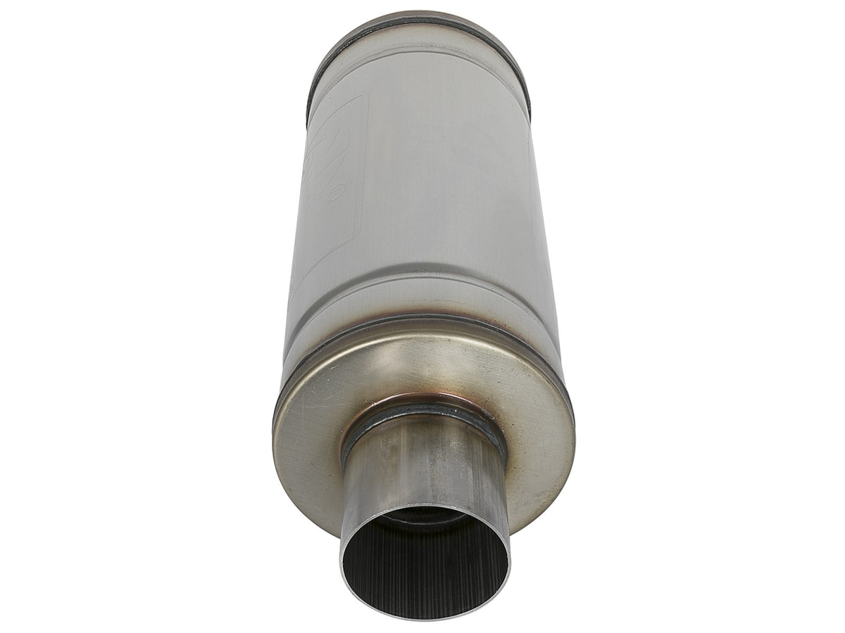 Mach Force-Xp 409 Stainless Steel Muffler 3 Inch ID Center/Center x 6 Inch Dia. x 14 Inch L - Round Body aFe Power-2