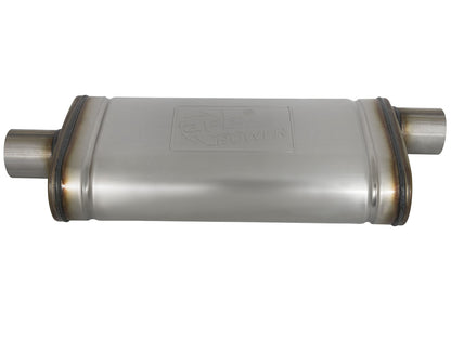 Mach Force-Xp 409 Stainless Steel Muffler 2-1/2 Inch ID Center/Offset x 9 Inch W x 4 Inch H x 18 Inch L - Oval Body aFe Power-1