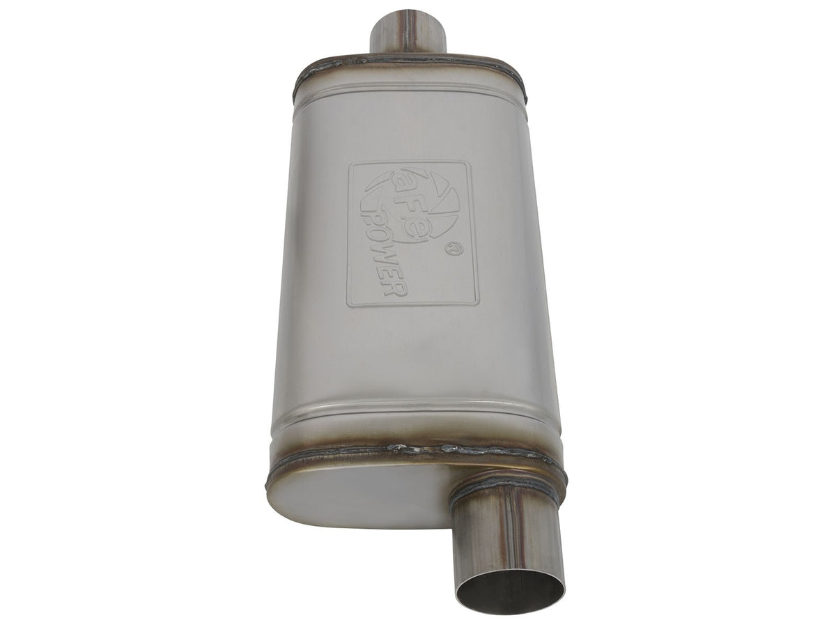 Mach Force-Xp 409 Stainless Steel Muffler 3 Inch ID Center/Offset x 9 Inch W x 4 Inch H x 18 Inch L- Oval Body aFe Power-2