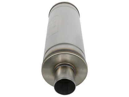 Mach Force-Xp 409 Stainless Steel Muffler 2-1/2 Inch ID Center/Center 18 Inch L x 6 Inch Dia - Round Body aFe Power-2