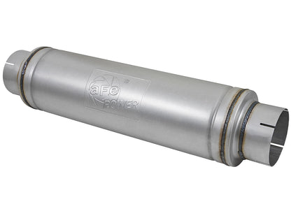 Atlas Aluminized Steel Muffler 5 Inch ID Center/Center x 7 Inch Dia. x 24 Inch L - Round Body aFe Power