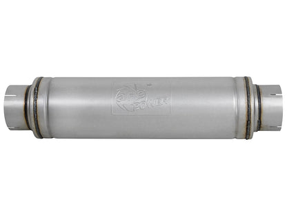 Atlas Aluminized Steel Muffler 5 Inch ID Center/Center x 7 Inch Dia. x 24 Inch L - Round Body aFe Power-1