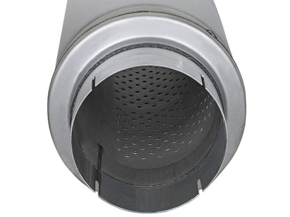 Atlas Aluminized Steel Muffler 5 Inch ID Center/Center x 7 Inch Dia. x 24 Inch L - Round Body aFe Power-2