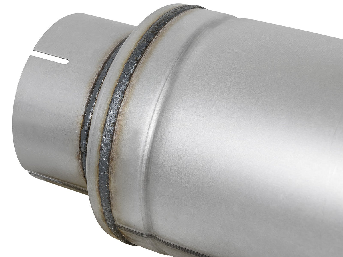 Atlas Aluminized Steel Muffler 5 Inch ID Center/Center x 7 Inch Dia. x 24 Inch L - Round Body aFe Power-3