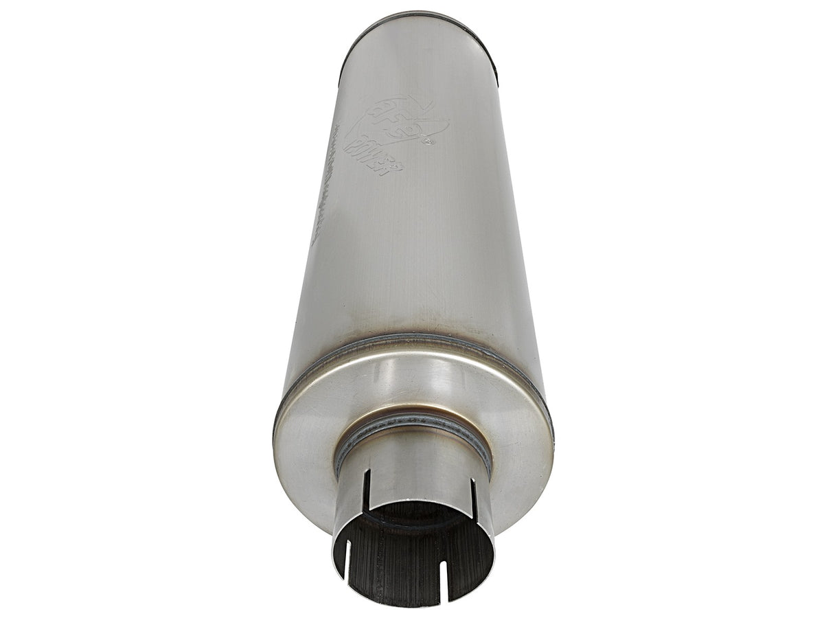 Mach Force-Xp 409 Stainless Steel Muffler 3-1/2 Inch ID Center/Center x 7 Inch Dia. x 24 Inch L - Round Body aFe Power-2