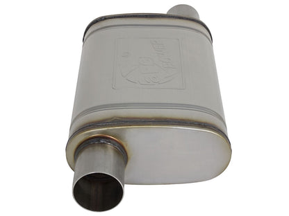 Mach Force-Xp 409 Stainless Steel Muffler 2-1/2 Inch ID Offset/Offset x 9 Inch W x 4 Inch H x 14 Inch L - Oval Body aFe Power-1