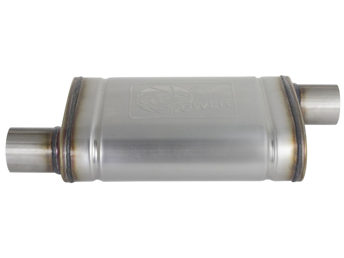 Mach Force-Xp 409 Stainless Steel Muffler 2-1/2 Inch ID Offset/Offset x 9 Inch W x 4 Inch H x 14 Inch L - Oval Body aFe Power-2