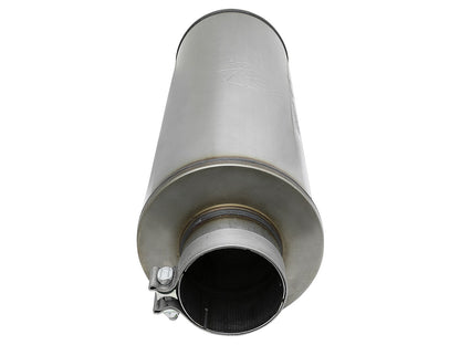 Saturn 4S 409 Stainless Steel Muffler 4 Inch ID Center/Center x 8 Inch Dia. x 30 Inch Oal - Round Body aFe Power-2