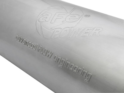 Saturn 4S 409 Stainless Steel Muffler 4 Inch ID Center/Center x 8 Inch Dia. x 30 Inch Oal - Round Body aFe Power-4