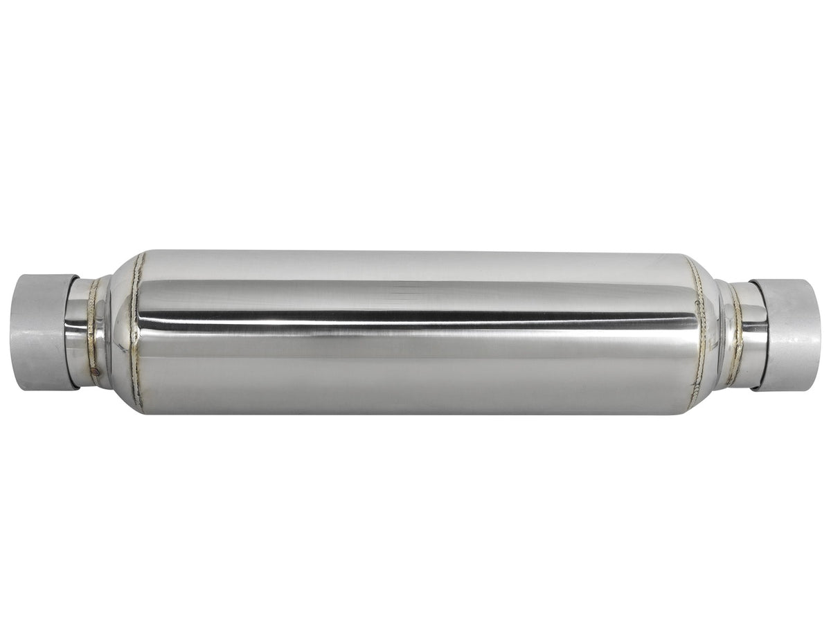 Mach Force-Xp 304 Stainless Steel Resonator 2-1/2 Inch Inlet/Outlet x 4 Inch Dia. x 12 Inch Body aFe Power-6