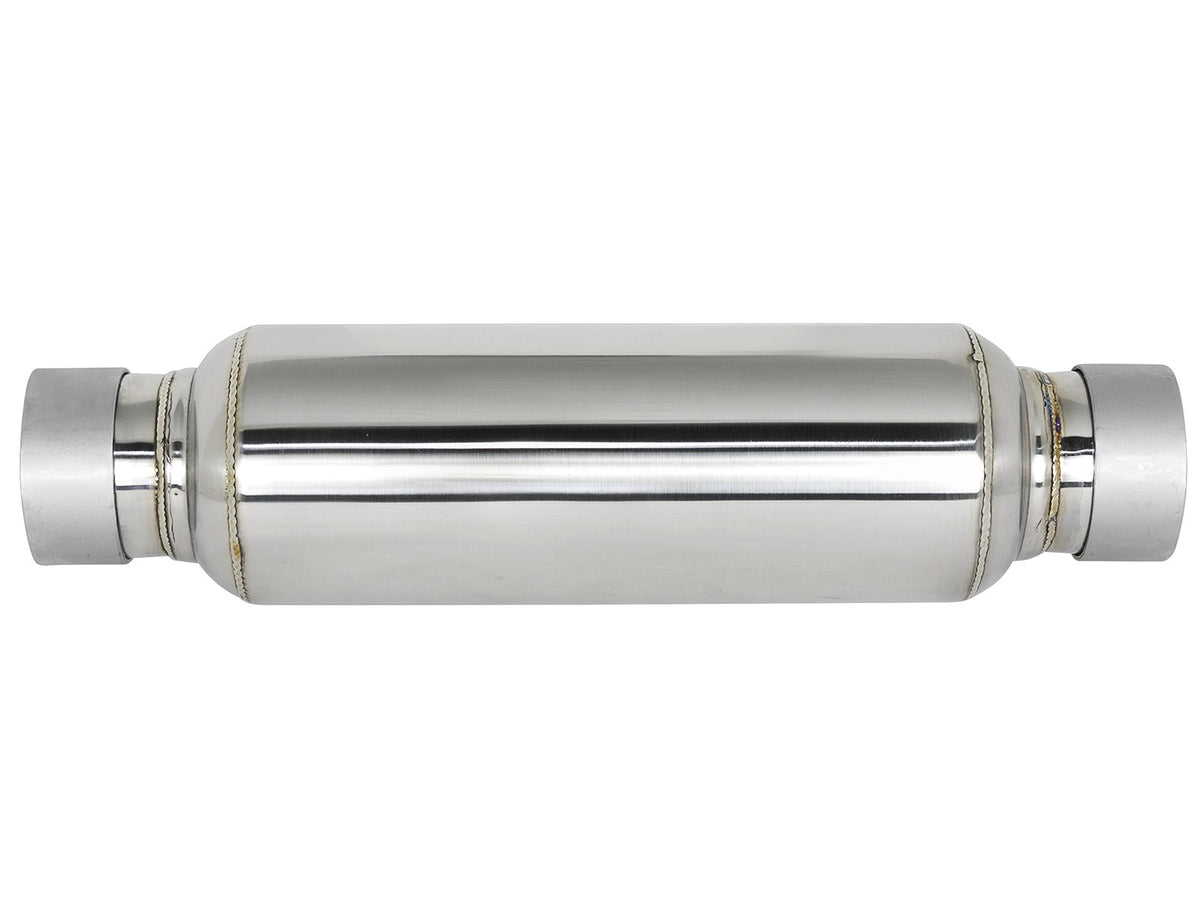 Mach Force-Xp 304 Stainless Steel Resonator 2-1/2 Inch Inlet/Outlet x 4 Inch Dia. x 12 Inch Body aFe Power-1