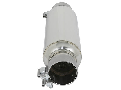Mach Force-Xp 304 Stainless Steel Resonator 2-1/2 Inch Inlet/Outlet x 4 Inch Dia. x 12 Inch Body aFe Power-2