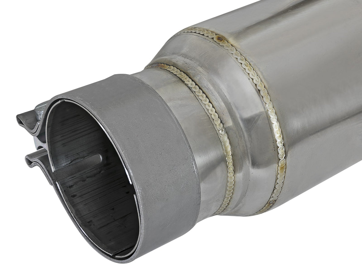 Mach Force-Xp 304 Stainless Steel Resonator 2-1/2 Inch Inlet/Outlet x 4 Inch Dia. x 12 Inch Body aFe Power-3