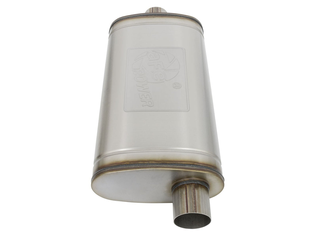 Mach Force-Xp 304 Stainless Steel Muffler 3 Inch Inlet (Center) / 3 Inch Outlet (Off-Center) x 22 Inch L x 11 Inch W x 5 Inch H aFe Power-2