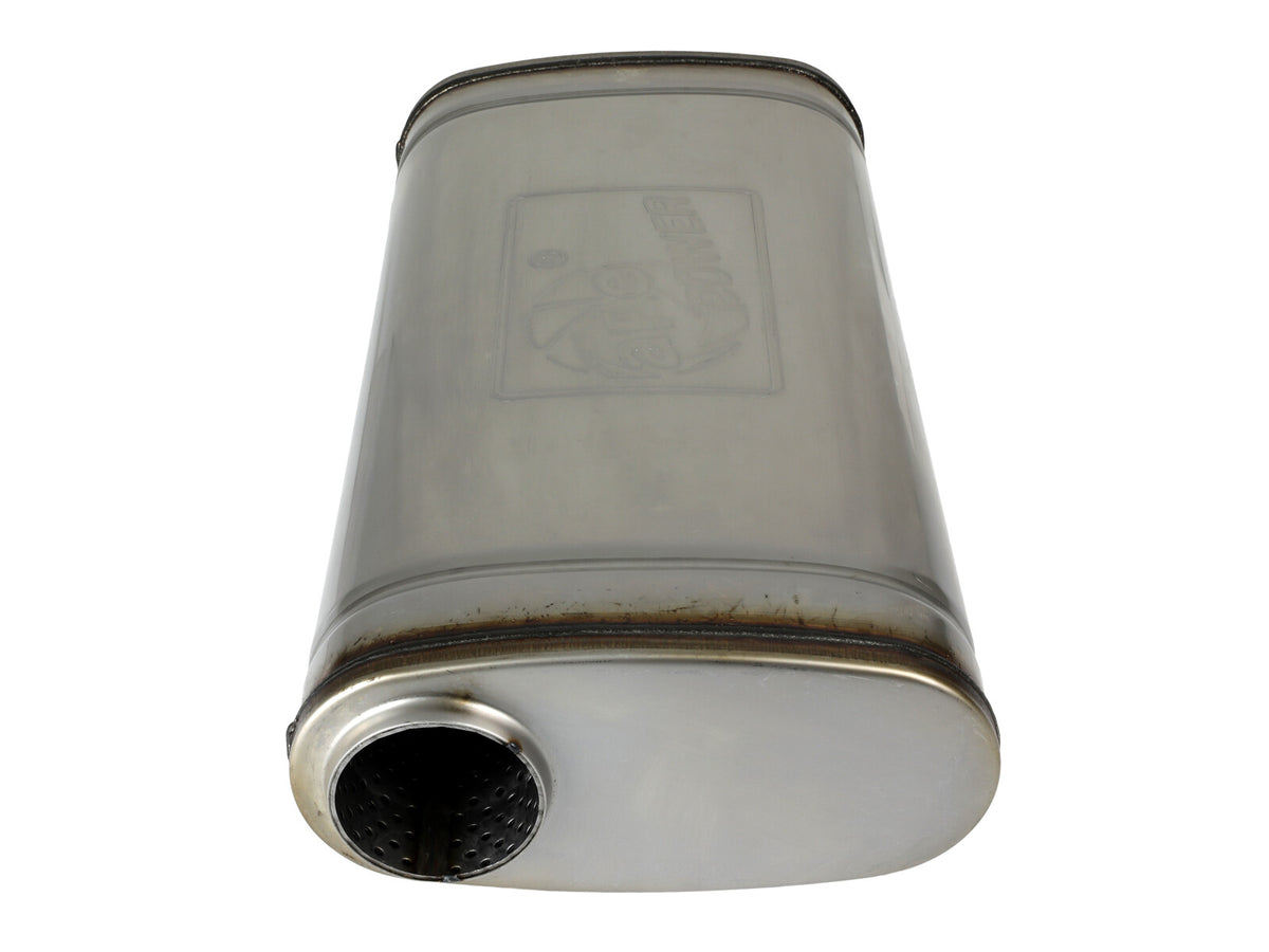 Mach Force-Xp 304 Stainless Steel Muffler 2-1/2 Inch ID Center/Offset x 9 Inch W x 4 Inch H x 18 Inch L - Oval Body aFe Power-2