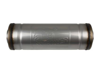 Mach Force-Xp 304 Stainless Steel Muffler 2-1/2 Inch ID Center/Center x 9 Inch Dia. x 14 Inch L - Round Body aFe Power-1