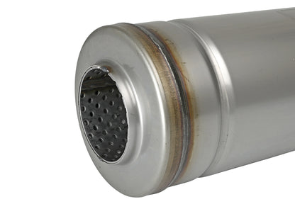 Mach Force-Xp 304 Stainless Steel Muffler 2-1/2 Inch ID Center/Center x 9 Inch Dia. x 14 Inch L - Round Body aFe Power-3