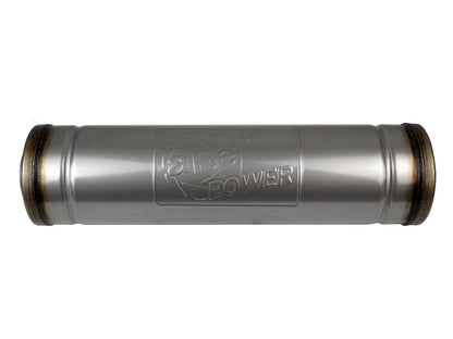 Mach Force-Xp 304 Stainless Steel Muffler 2-1/2 Inch ID Center/Center x 5 Inch Dia. x 18 Inch L - Round Body aFe Power-1