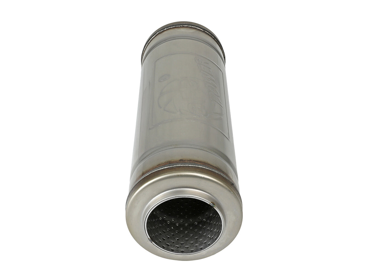 Mach Force-Xp 304 Stainless Steel Muffler 3 Inch ID Center/Center x 5 Inch Dia. x 14 Inch L - Round Body aFe Power-2