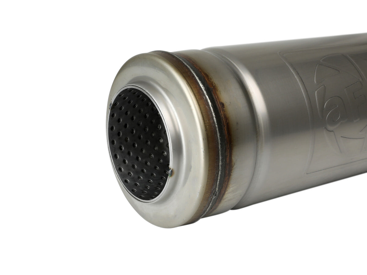 Mach Force-Xp 304 Stainless Steel Muffler 3 Inch ID Center/Center x 5 Inch Dia. x 14 Inch L - Round Body aFe Power-3