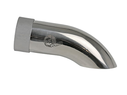 Mach Force-Xp 304 Stainless Steel Clamp-on Exhaust Tip Polished 2-1/2 Inch Inlet x 2-1/2 Inch Outlet X 9 Inch L aFe Power-1