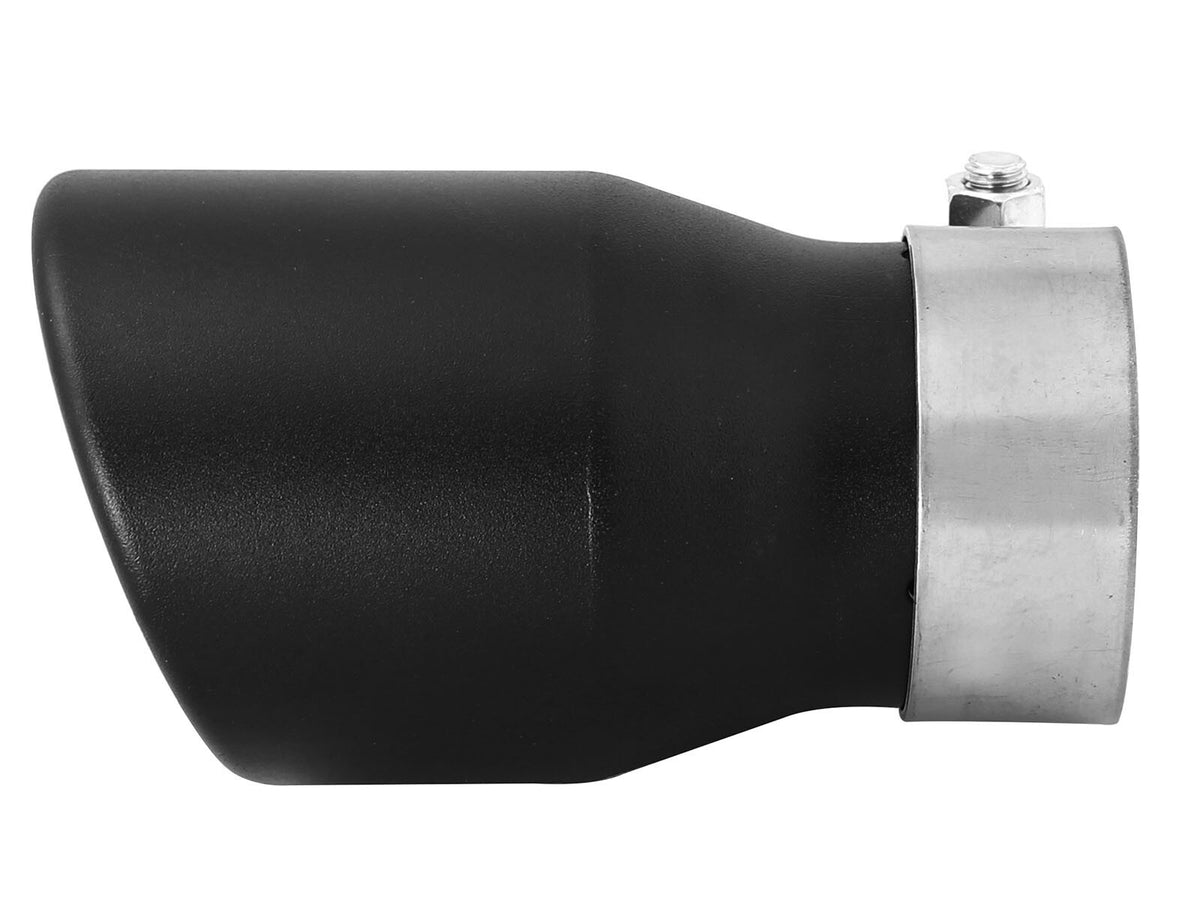 Mach Force-Xp 409 Stainless Steel Clamp-on Exhaust Tip Black 2-1/2 Inch Inlet x 3-1/2 Inch Outlet x 6 Inch L aFe Power-1