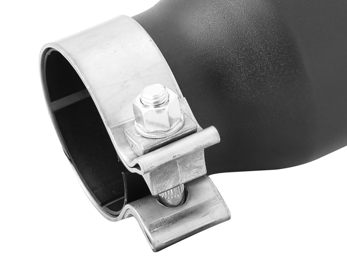 Mach Force-Xp 409 Stainless Steel Clamp-on Exhaust Tip Black 2-1/2 Inch Inlet x 3-1/2 Inch Outlet x 6 Inch L aFe Power-3