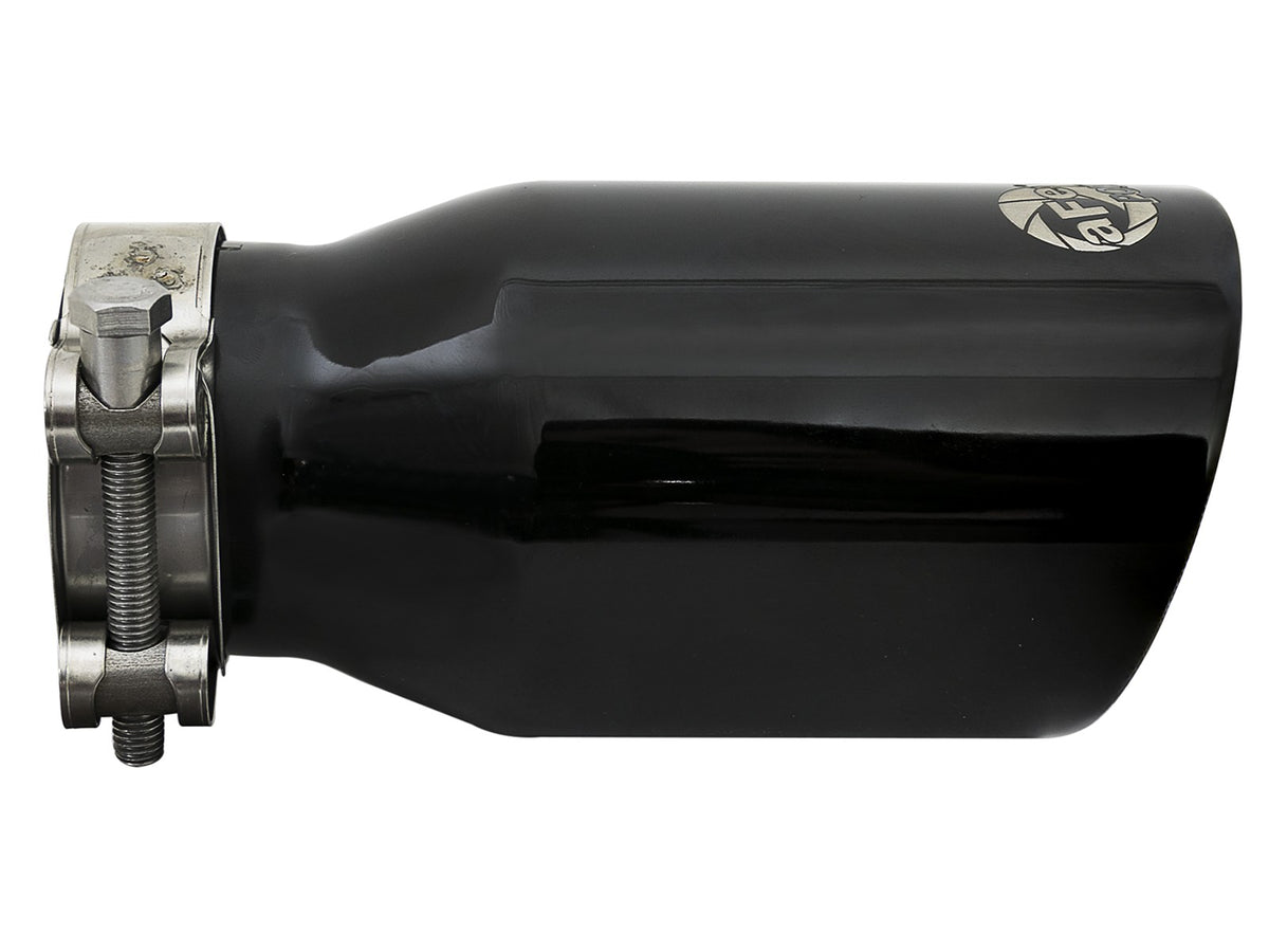 Mach Force-Xp 304 Stainless Steel Clamp-on Exhaust Tip Black 2-1/2 Inch Inlet x 3-1/2 Inch Outlet X 7 Inch L aFe Power-1