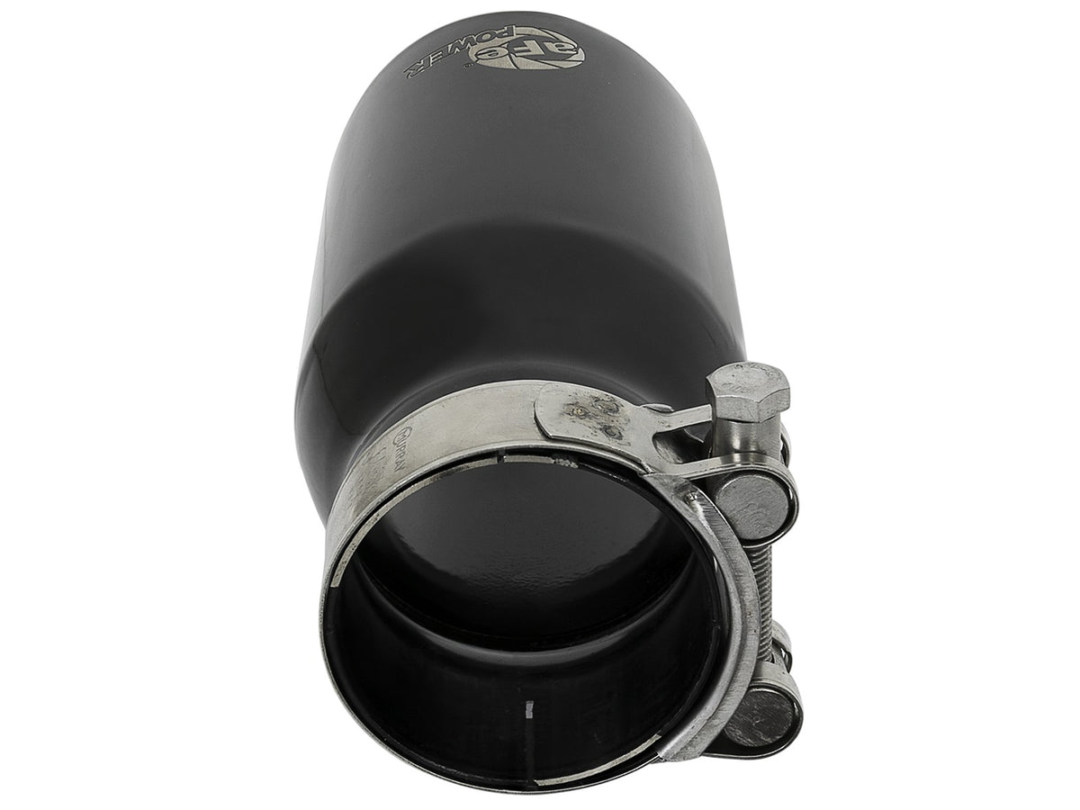 Mach Force-Xp 304 Stainless Steel Clamp-on Exhaust Tip Black 2-1/2 Inch Inlet x 3-1/2 Inch Outlet X 7 Inch L aFe Power-3