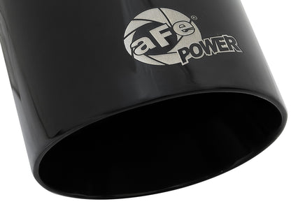 Mach Force-Xp 304 Stainless Steel Clamp-on Exhaust Tip Black 2-1/2 Inch Inlet x 3-1/2 Inch Outlet X 7 Inch L aFe Power-4
