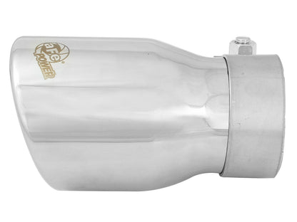 Mach Force-Xp 304 Stainless Steel Clamp-on Exhaust Tip Polished 2-1/2 Inch Inlet x 3-1/2 Inch Outlet x 6 Inch L aFe Power-1
