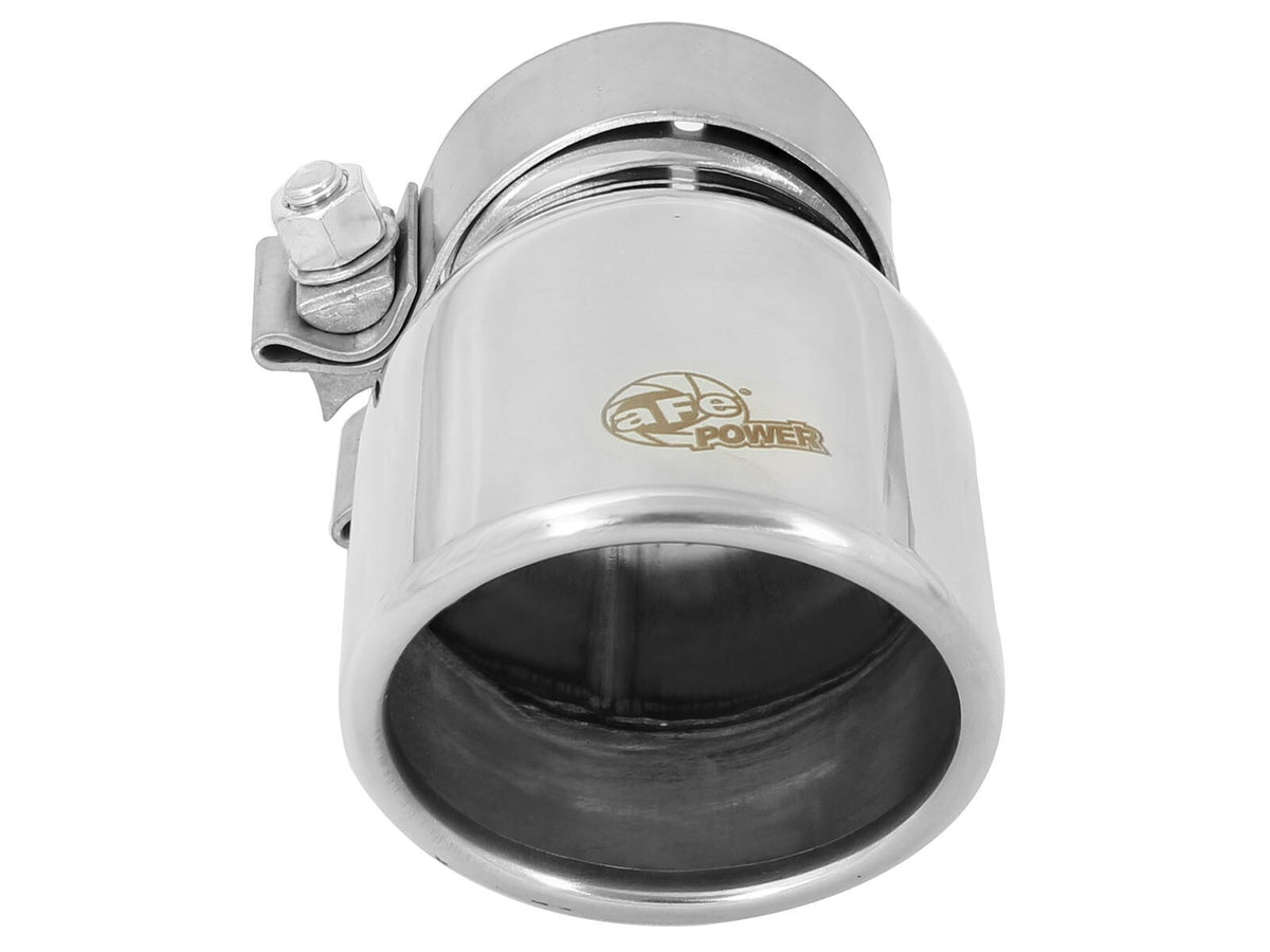 Mach Force-Xp 304 Stainless Steel Clamp-on Exhaust Tip Polished 2-1/2 Inch Inlet x 3-1/2 Inch Outlet x 6 Inch L aFe Power-2