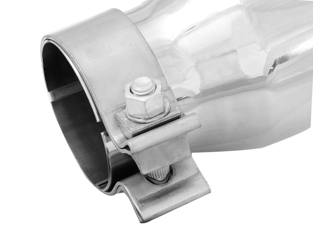 Mach Force-Xp 304 Stainless Steel Clamp-on Exhaust Tip Polished 2-1/2 Inch Inlet x 3-1/2 Inch Outlet x 6 Inch L aFe Power-3