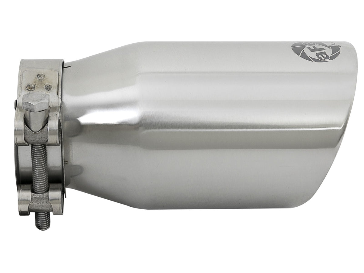 Mach Force-Xp 304 Stainless Steel Clamp-on Exhaust Tip Polished 2-1/2 Inch Inlet x 3-1/2 Inch Outlet X 7 Inch L aFe Power-1