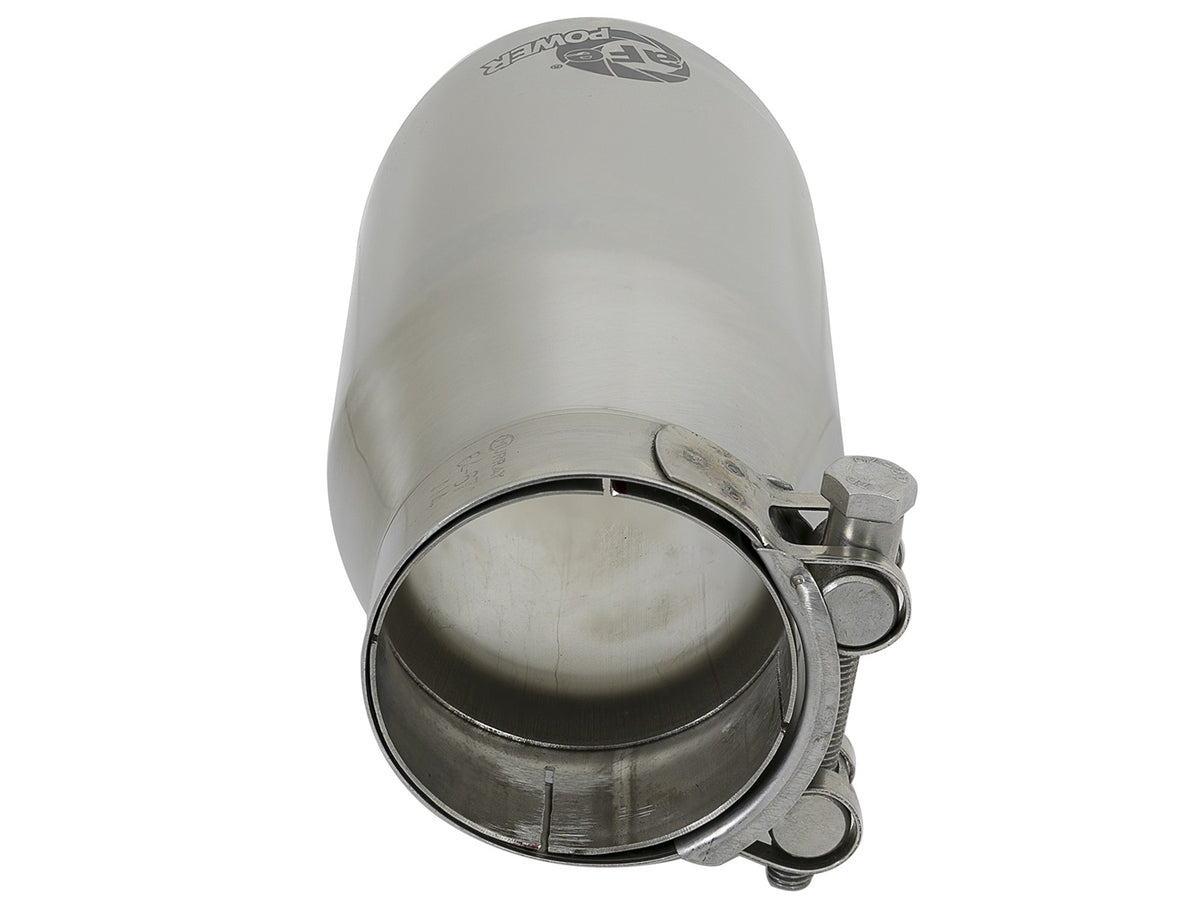 Mach Force-Xp 304 Stainless Steel Clamp-on Exhaust Tip Polished 2-1/2 Inch Inlet x 3-1/2 Inch Outlet X 7 Inch L aFe Power-3