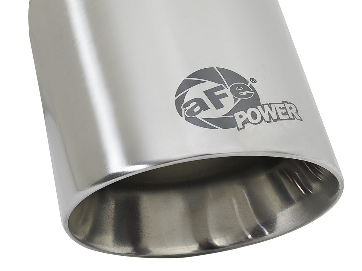 Mach Force-Xp 304 Stainless Steel Clamp-on Exhaust Tip Polished 2-1/2 Inch Inlet x 3-1/2 Inch Outlet X 7 Inch L aFe Power-4