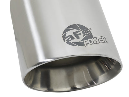 Mach Force-Xp 304 Stainless Steel Clamp-on Exhaust Tip Polished 2-1/2 Inch Inlet x 3-1/2 Inch Outlet X 7 Inch L aFe Power-4