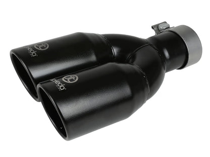 Takeda 304 Stainless Steel Clamp-on Exhaust Tip 2-1/2 Inch Inlet x 3-1/2 Inch Outlet X 12 Inch L aFe Power-4