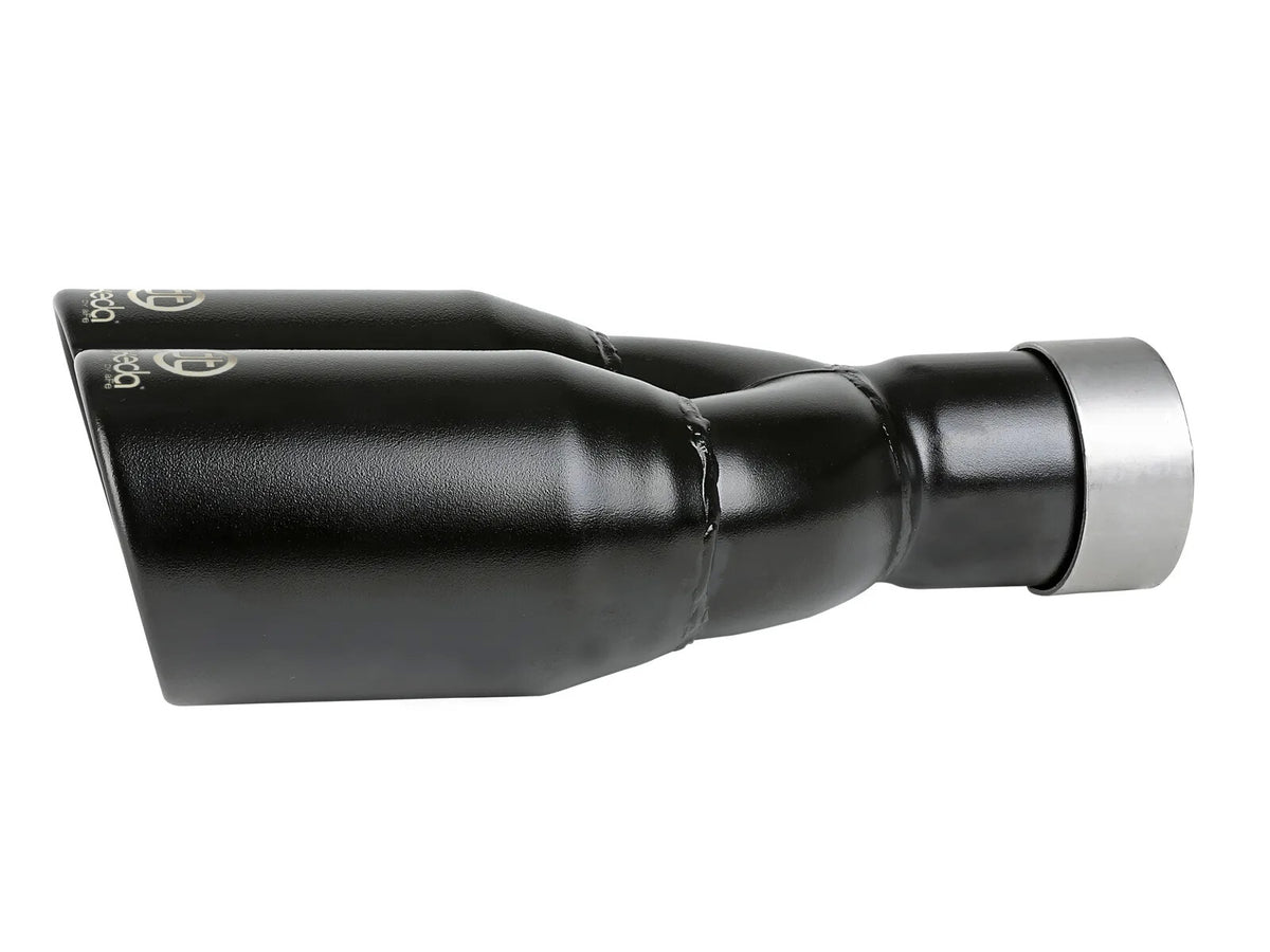 Takeda 304 Stainless Steel Clamp-on Exhaust Tip 2-1/2 Inch Inlet x 3-1/2 Inch Outlet X 12 Inch L aFe Power-5