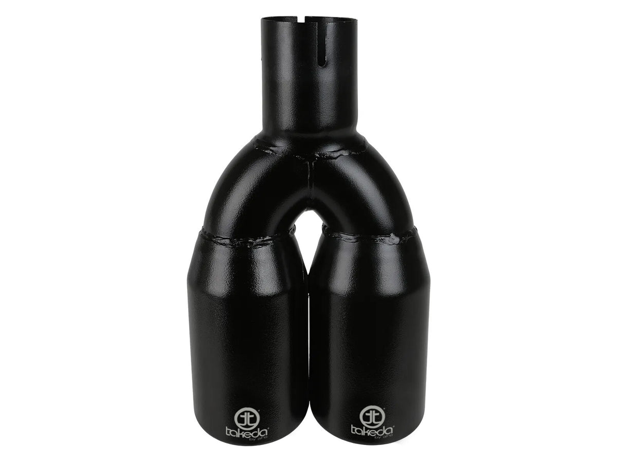 Takeda 304 Stainless Steel Clamp-on Exhaust Tip 2-1/2 Inch Inlet x 3-1/2 Inch Outlet X 12 Inch L aFe Power-6
