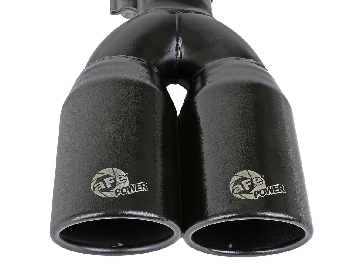 Mach Force-Xp 409 Stainless Steel Clamp-on Exhaust Tip Black 2-1/2 Inch Inlet x 3-1/2 Inch Outlet X 12 Inch L aFe Power-2