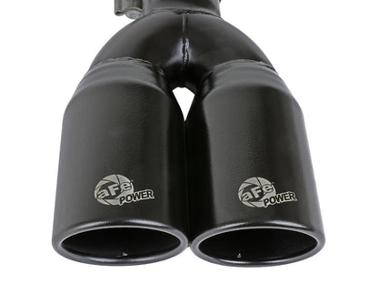 Mach Force-Xp 409 Stainless Steel Clamp-on Exhaust Tip Black 2-1/2 Inch Inlet x 3-1/2 Inch Outlet X 12 Inch L aFe Power-2