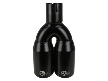 Mach Force-Xp 409 Stainless Steel Clamp-on Exhaust Tip Black 2-1/2 Inch Inlet x 3-1/2 Inch Outlet X 12 Inch L aFe Power-3
