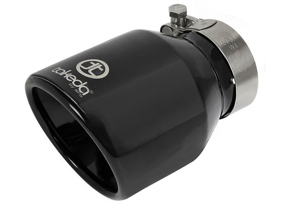 Takeda 304 Stainless Steel Clamp-on Exhaust Tip 2-1/2 Inch Inlet x 4 Inch Outlet aFe Power-10