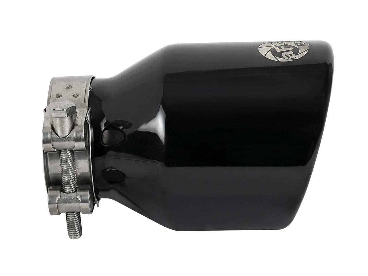 Mach Force-Xp 409 Stainless Steel Clamp-on Exhaust Tip Black 2-1/2 Inch Inlet x 4 Inch Outlet x 6 Inch L aFe Power-1
